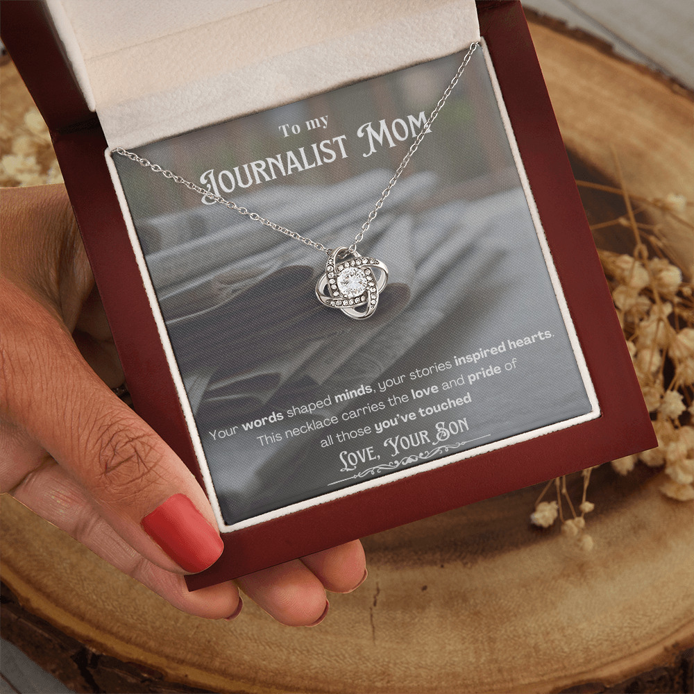 To My Retired Journalist Mom – Personalized Message card Necklace Keepsake