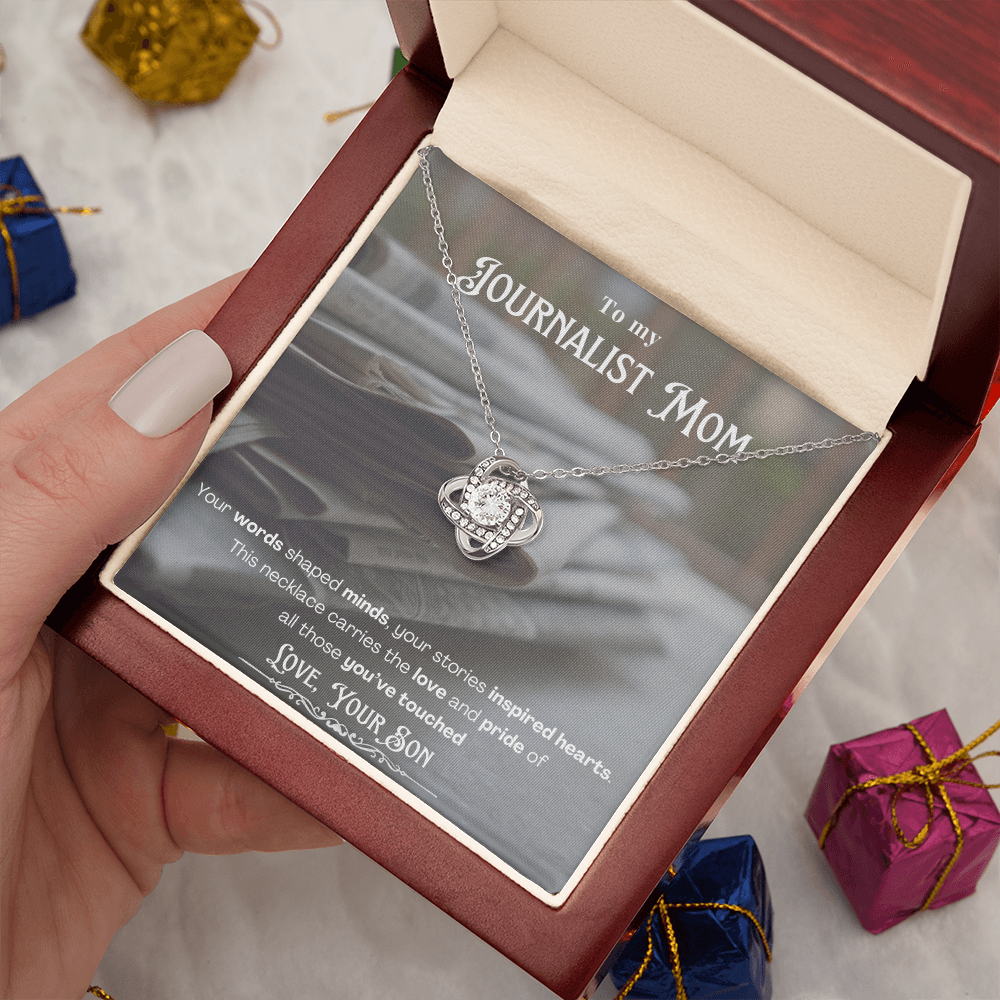 To My Retired Journalist Mom – Personalized Message card Necklace Keepsake