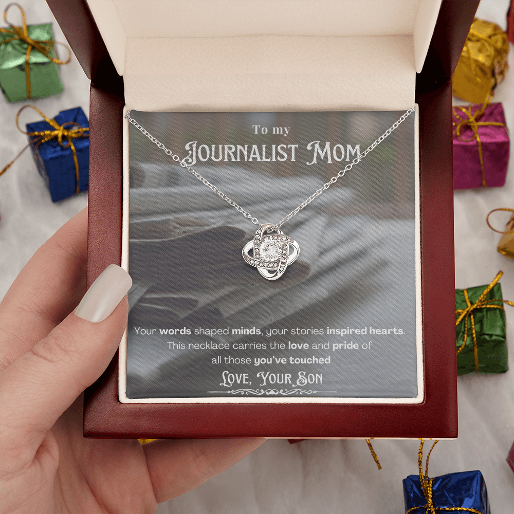 To My Retired Journalist Mom – Personalized Message card Necklace Keepsake
