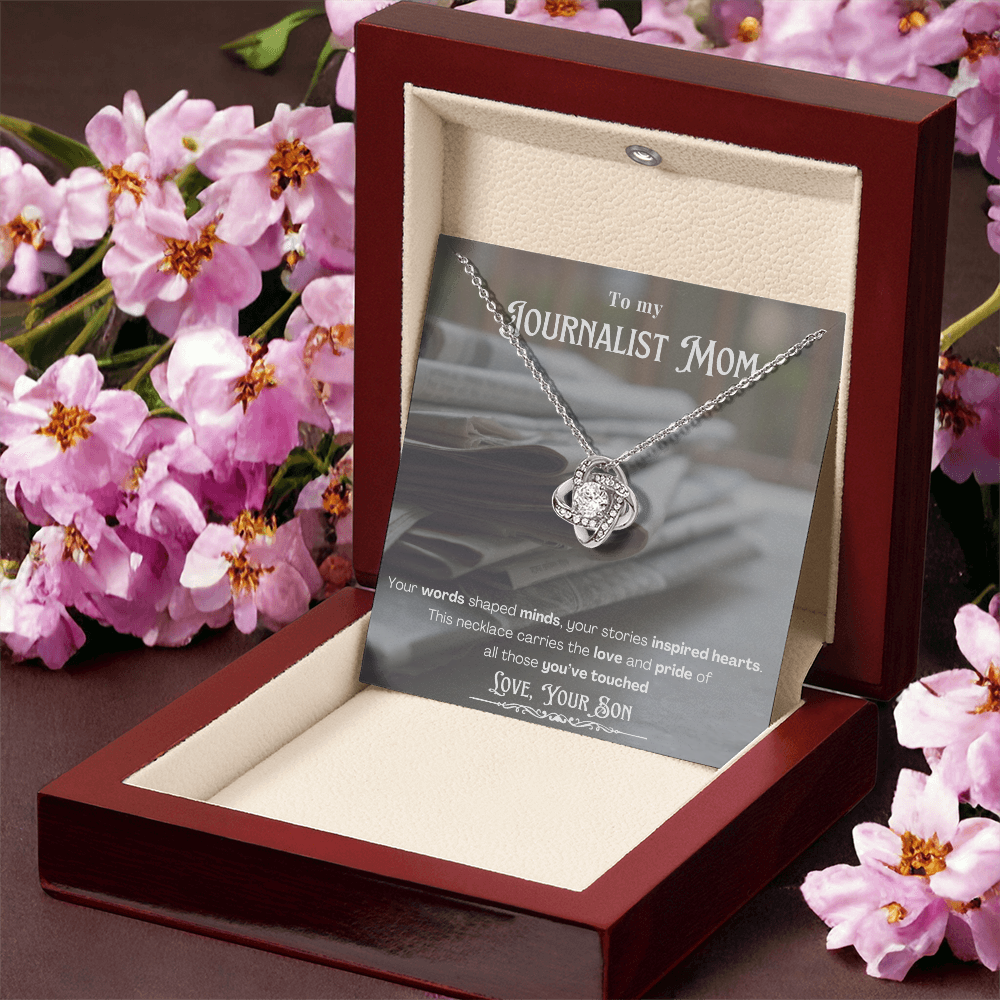 To My Retired Journalist Mom – Personalized Message card Necklace Keepsake