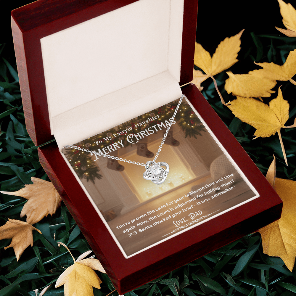 To My Lawyer Daughter Message Card  Christmas Necklace | Lawyer Daughter Christmas Gift